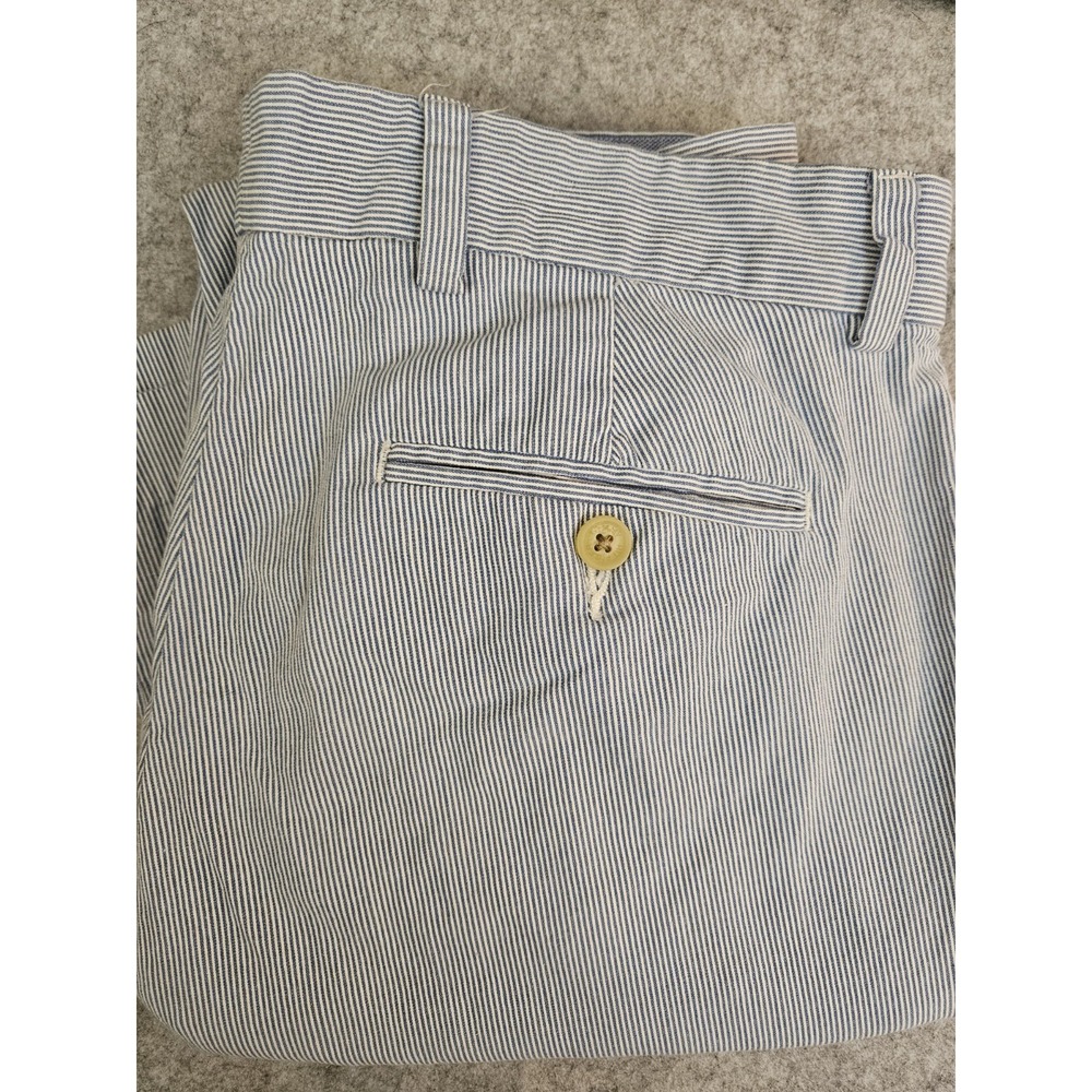 Tommy Hilfiger Slim Fit Chino Pants‎ Men's 32x31 Blue White Seersucker Stripe